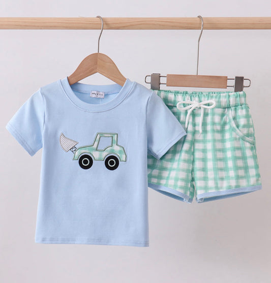 Blue / Green Gingham Equipment Set