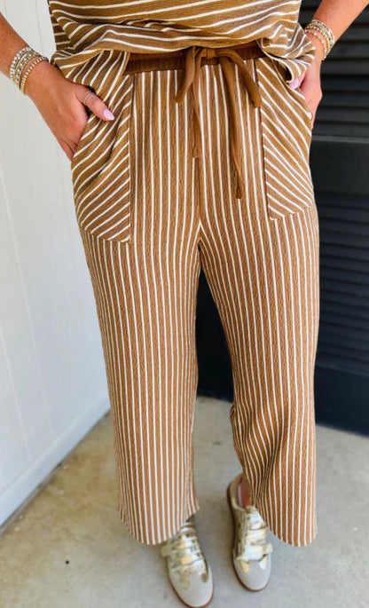 Khaki Striped Set