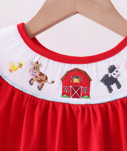Smocked Farm Girls Set