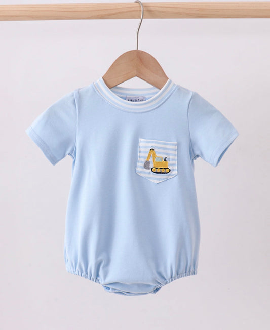 Blue Excavator Pocket Bubble