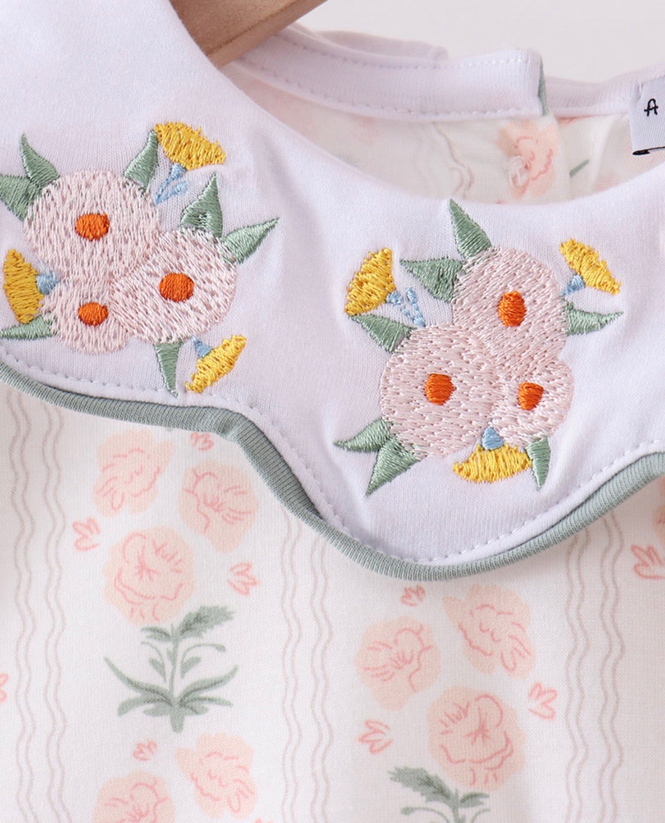 Sage Vines Embroidered Bloomer Set