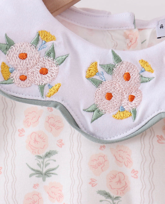 Sage Vines Embroidered Bloomer Set
