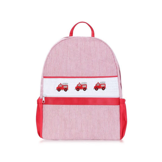 Smocked Firetruck Backpack