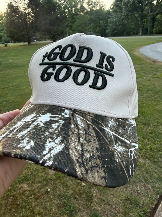 God is Good Mossy Camo Hat