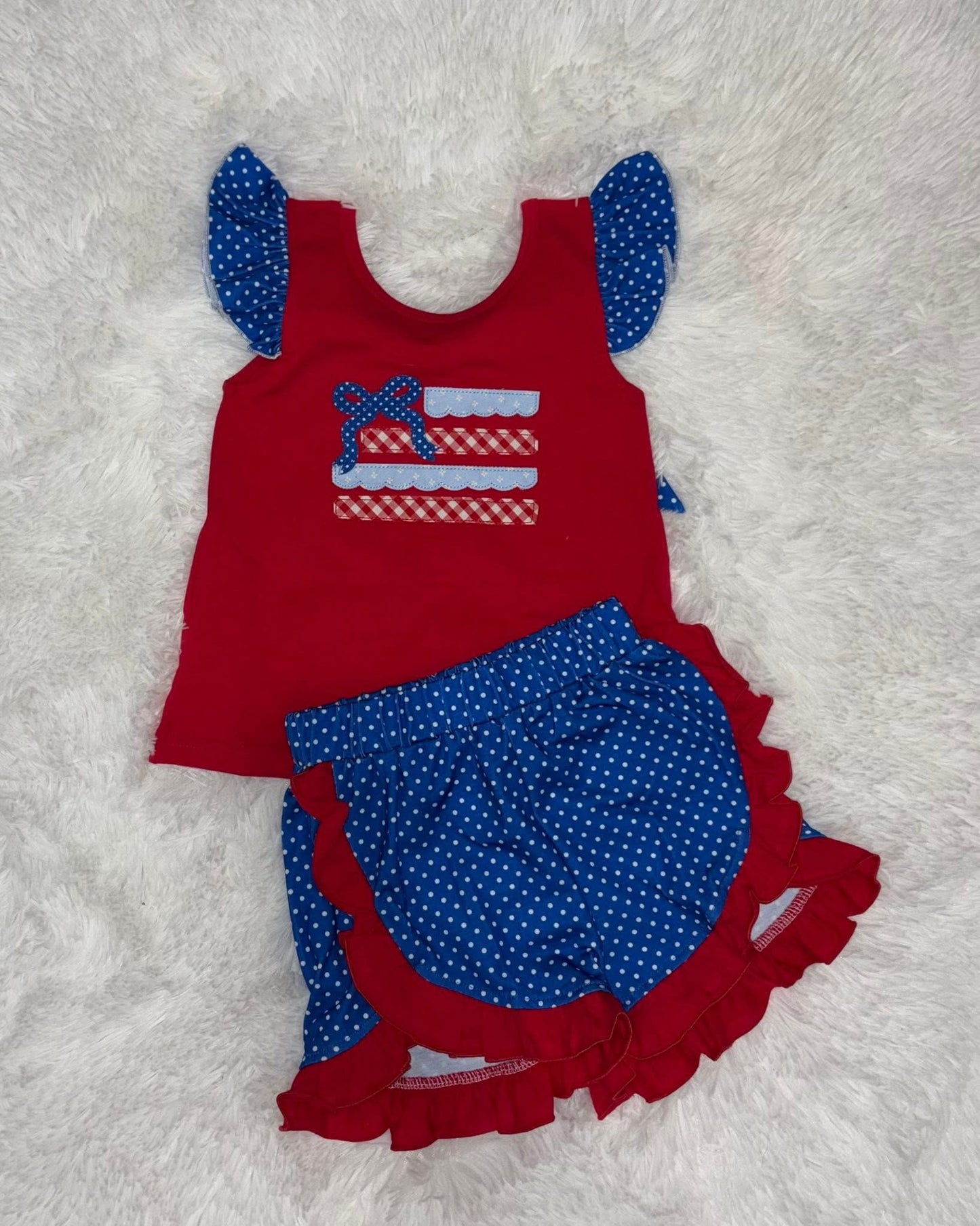 Patriotic Flag & Polka Dots