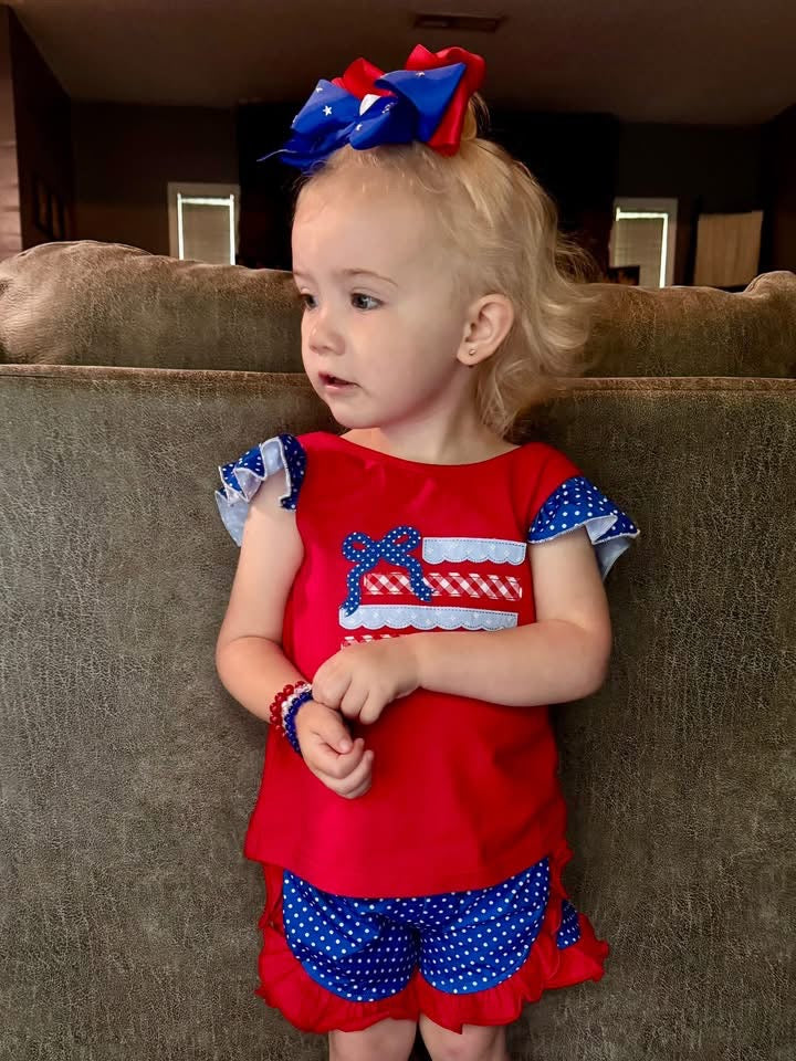 Patriotic Flag & Polka Dots