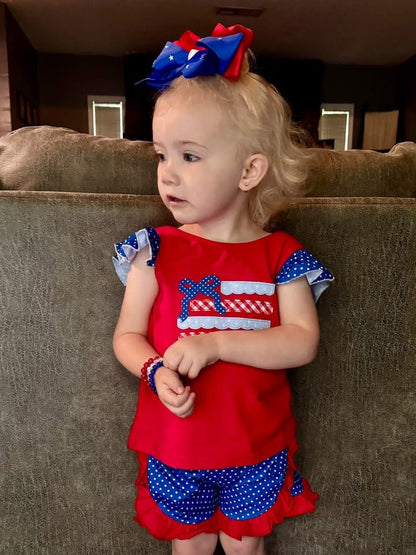 Patriotic Flag & Polka Dots
