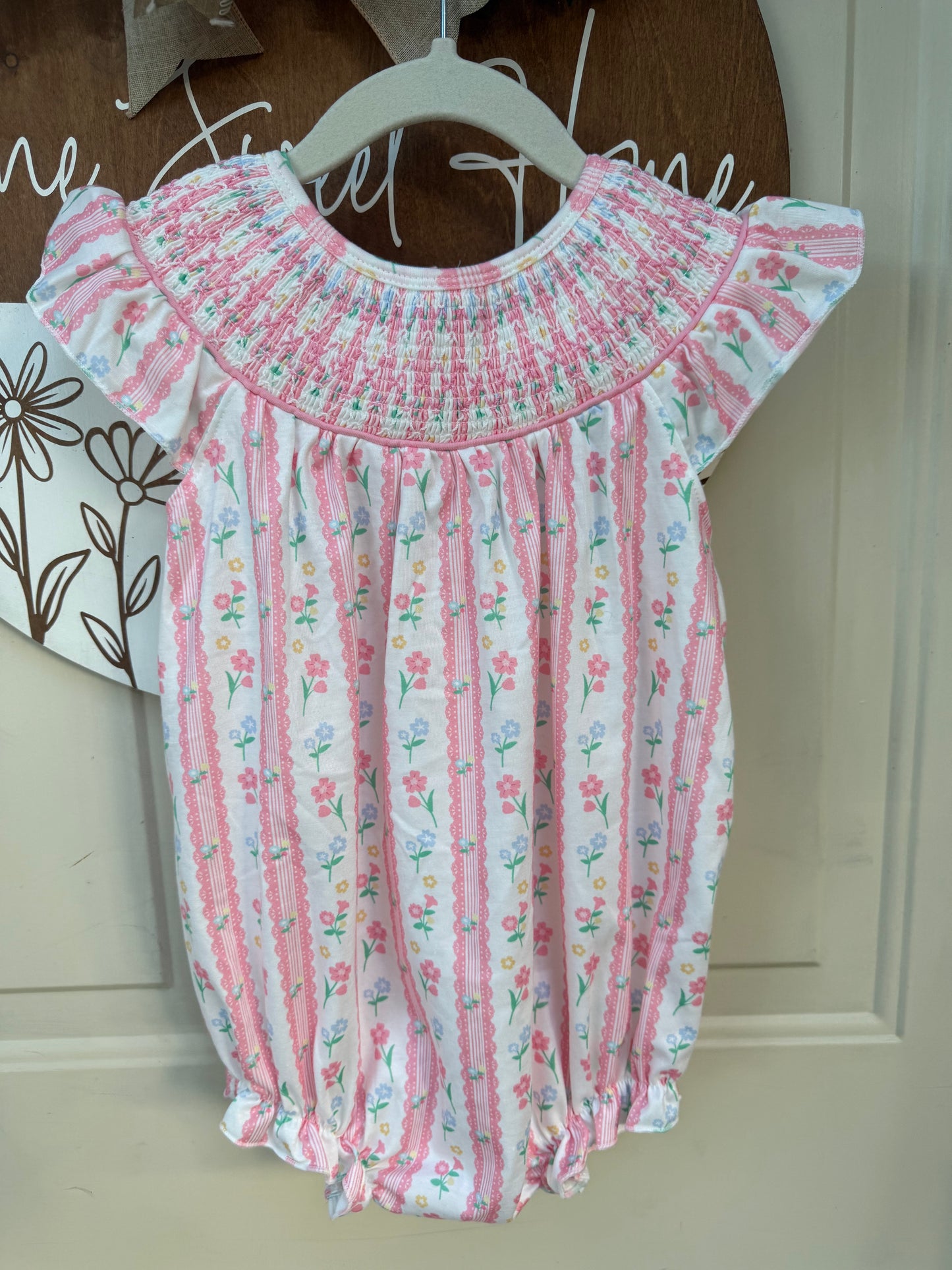 Pink Floral Smock Bubble