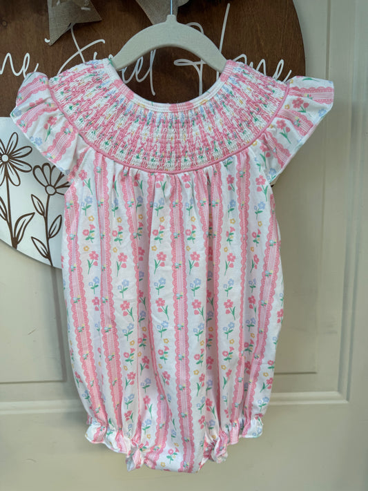 Pink Floral Smock Bubble