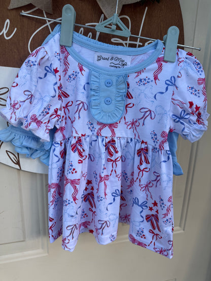 Patriotic Bows Short Set