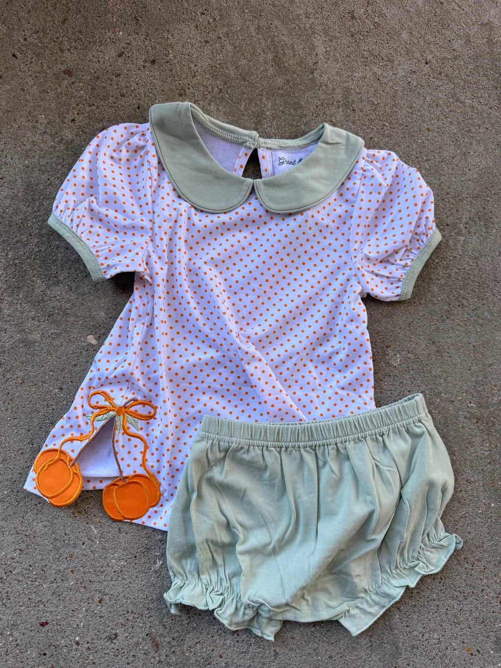 Polka Dot Pumpkin Bloomer Set