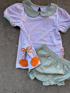 Polka Dot Pumpkin Bloomer Set