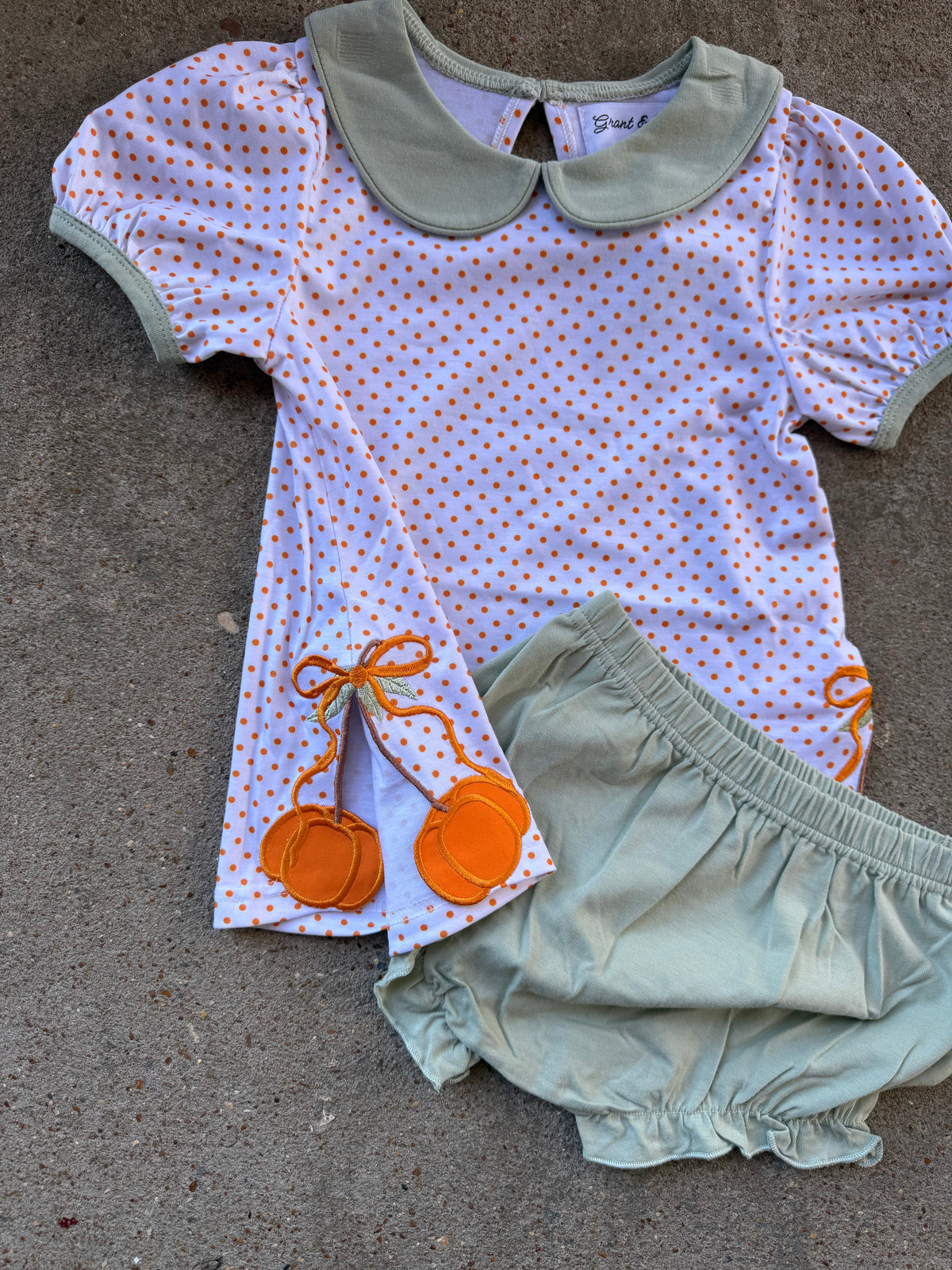 Polka Dot Pumpkin Bloomer Set