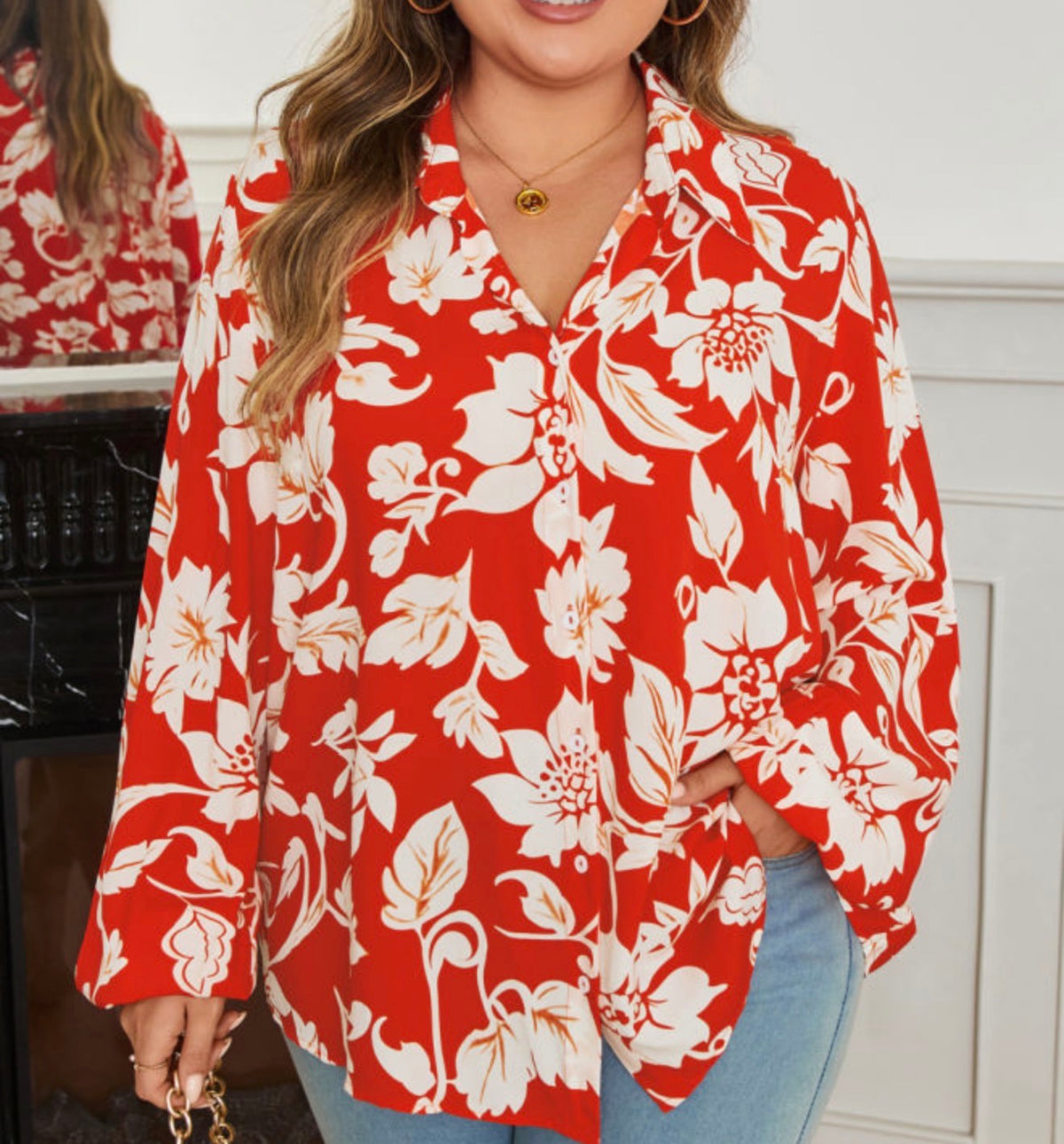 Floral Flow Plus Top