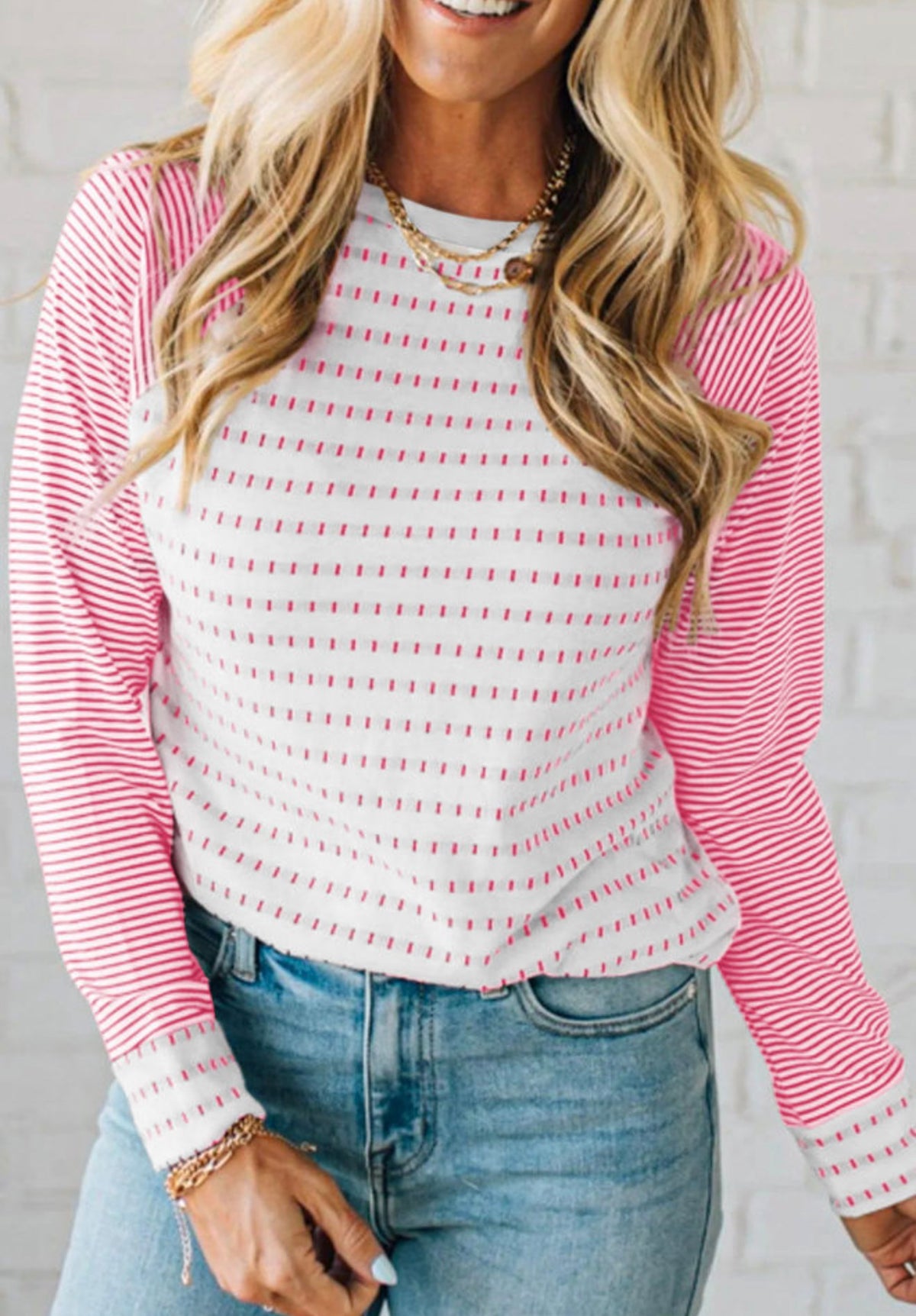 Pink Ditsy Top