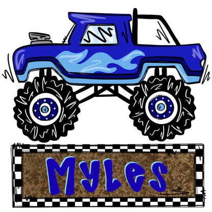 Monster Truck Name Plate Tee
