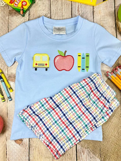 School Days Boys Short Set